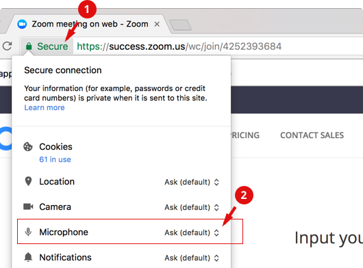 allow mic in chrome 1